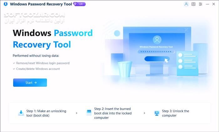 دانلود Windows Password Recovery Tool Ultimate 8.5.0.5 - دانلود ریکاوری پسورد ویندوز - سافت گذر