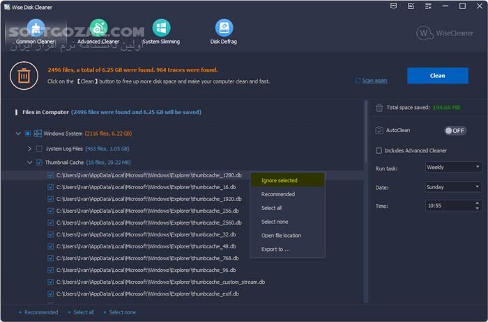 دانلود Wise Disk Cleaner 11.3.0.850 - دانلود پاکسازی فضای هارد از فایل های اضافی - سافت گذر