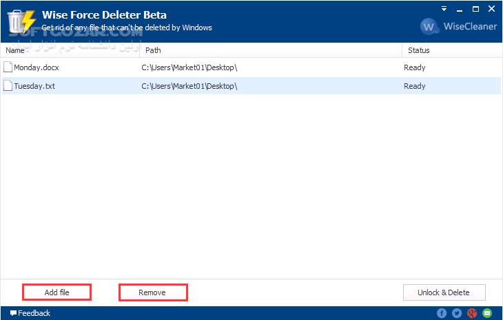 دانلود Wise Force Deleter 1.5.7.59 - دانلود حذف فایلهای غیر قابل حذف - سافت گذر