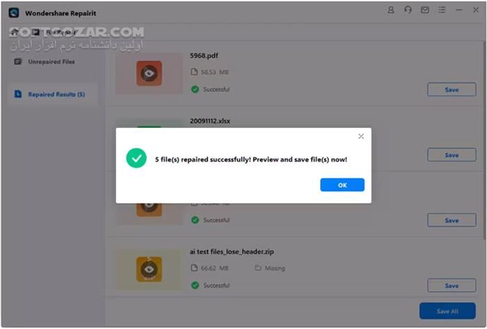 دانلود Wondershare Repairit 6.5.18.9 / macOS - دانلود تعمیر انواع فایل‌های ویدئویی و صوتی آسیب دیده - سافت گذر