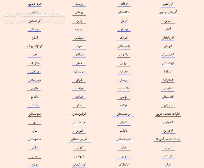 دانلود اطلاعات توریستی کشورهای جهان - دانلود کتاب آشنایی با اطلاعات توریستی اکثر کشورهای جهان (دور دنیا در 10 دقیقه) - سافت گذر