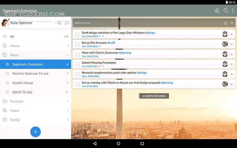 دانلود Wunderlist 3.4.8 for Android +4.0 - دانلود مدیریت کارهای روزانه برای اندروید - سافت گذر