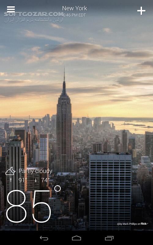 دانلود Yahoo Weather 1.48.0 for Android +4.2 - دانلود وضعیت آب و هوا یاهو برای اندروید - سافت گذر