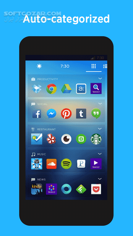 دانلود Yahoo Aviate Launcher 3.2.12.8 for Android +4.1 - دانلود لانچر یاهو برای اندروید - سافت گذر
