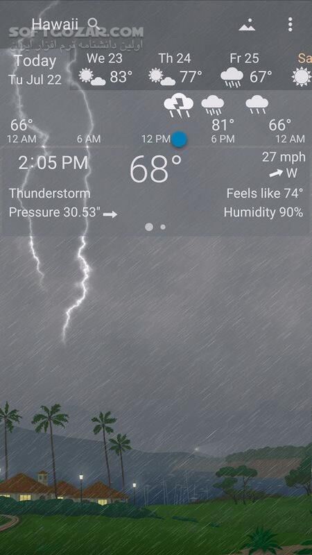 دانلود YoWindow Weather 2.54.0 Final For Android +6.0 - دانلود پیش بینی آب و هوای یو ویندو برای اندروید - سافت گذر