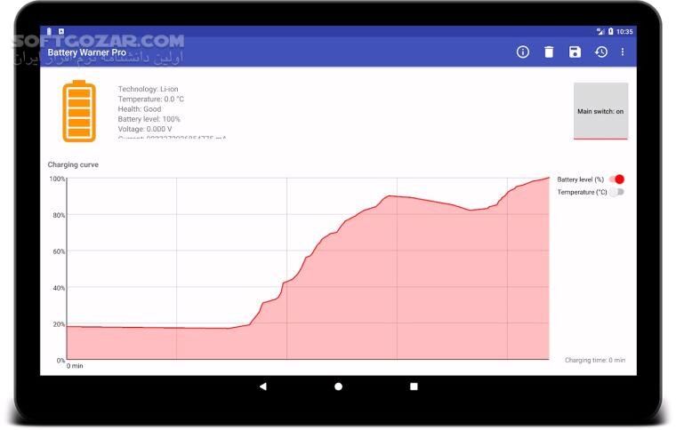 دانلود Battery Warner Pro 1.148 For Android +4.1 - دانلود اعلان میزان شارژ باطری برای اندروید - سافت گذر
