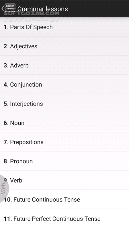 دانلود English Grammar Practice 6.01 for Android +2.3 - دانلود تمرین گرامر برای اندروید - سافت گذر