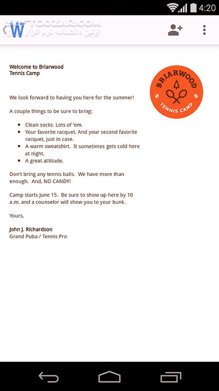 دانلود Google Docs 1.25.471.00.90 For Android +7.0 - دانلود نرم افزار ورد گوگل برای اندروید - سافت گذر