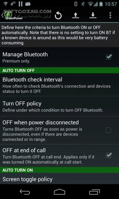 دانلود GreenPower Premium 9.21 for Android +2.2 - دانلود مدیریت قدرتمند مصرف انرژی برای اندروید - سافت گذر