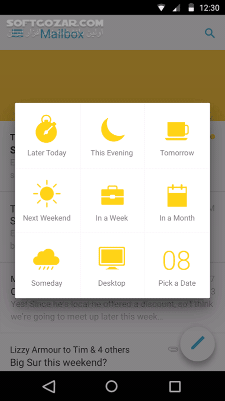 دانلود Mailbox 2.0.3 for Android +4.0 - دانلود مدیریت ایمیل برای اندروید - سافت گذر