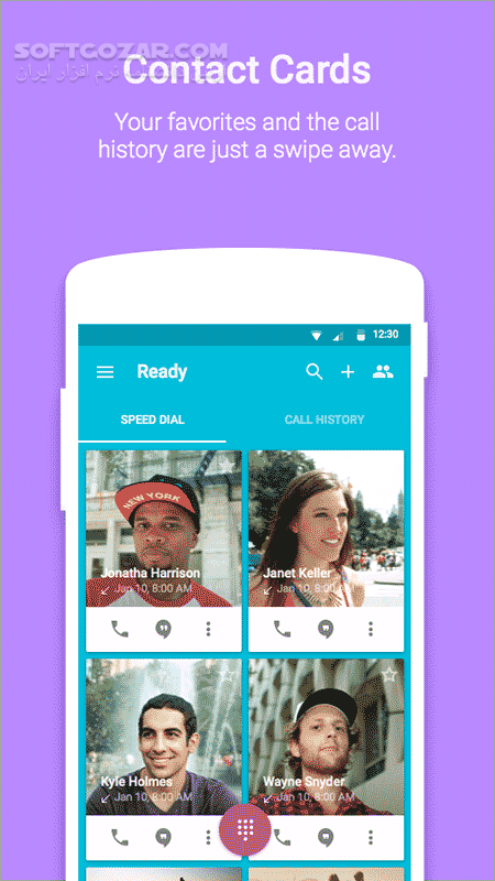 دانلود Ready Contacts + Dialer Pro 2.1.0 for Android +4.0 - دانلود شماره گیر و دفترچه تلفن متفاوت برای اندروید - سافت گذر