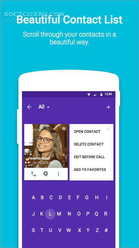 دانلود Ready Contacts + Dialer Pro 2.1.0 for Android +4.0 - دانلود شماره گیر و دفترچه تلفن متفاوت برای اندروید - سافت گذر