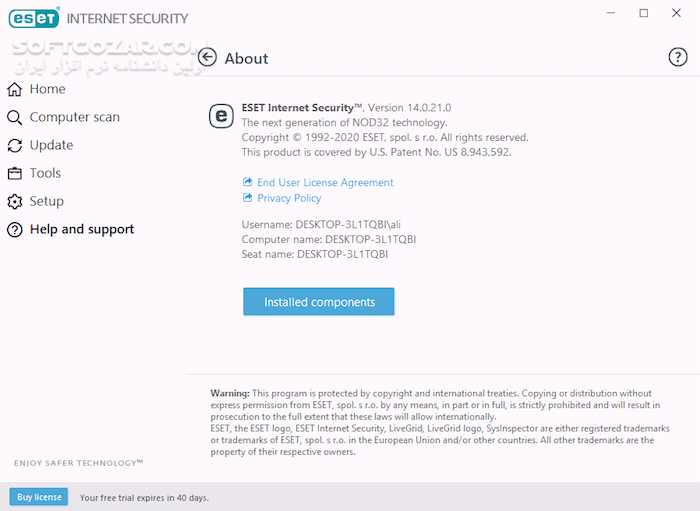 دانلود ESET NOD32 Antivirus / ESET Internet Security / ESET Smart Security Premium 19.0.14.0 - دانلود ایست نود 32 - سافت گذر