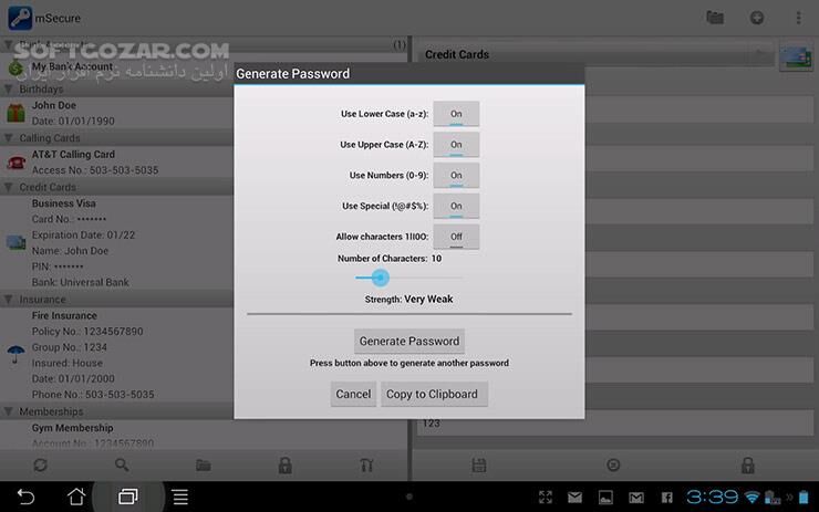 دانلود mSecure 5.5.6 for Android - دانلود ذخیره اطلاعات شخصی برای اندروید - سافت گذر