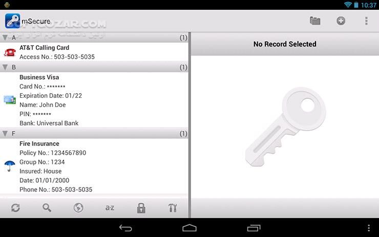 دانلود mSecure 5.5.6 for Android - دانلود ذخیره اطلاعات شخصی برای اندروید - سافت گذر