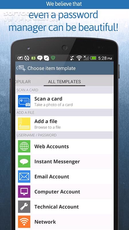 دانلود oneSafe 2.0.3 for Android +4.4 - دانلود مدیریت رمز های عبور و کارت های اعتباری برای اندروید - سافت گذر