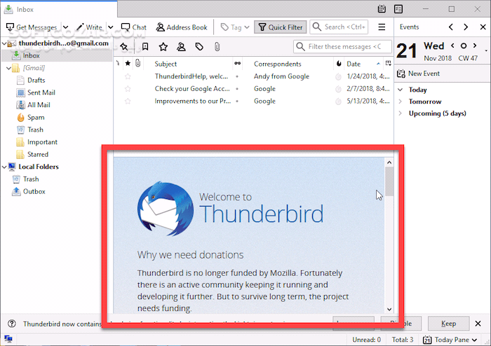 دانلود Mozilla Thunderbird 145.0 Win/Mac/Linux + Portable - دانلود موزیلا تاندربرد مدیریت ایمیل - سافت گذر